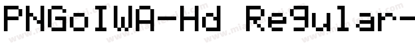 PNGoIWA-Hd Regular字体转换